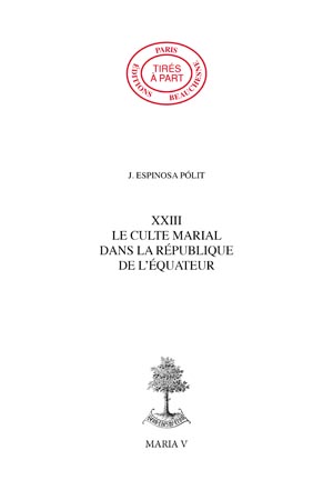 23. - LE CULTE.MARIAL DANS LA RÉPUBLIQUE DE L'ÉQUATEUR